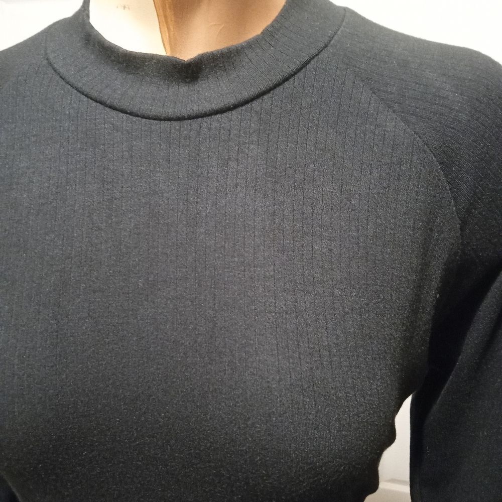 Steve Madden Sweater Knit Black Dress with Belt Ties. New Sz M - Picture 4 of 9
